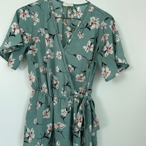 🩷 Sienna Sky Teal Floral Midi Dress